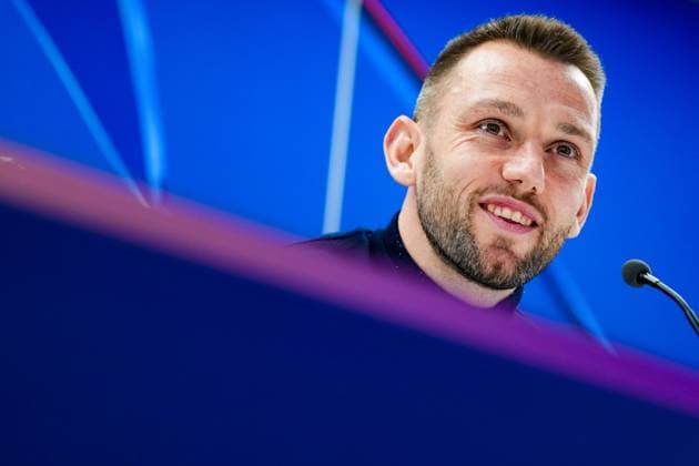 Champions League 2024-2025: press conference, PK, Pressekonferenz of FC Inter Milano Rotterdam - Stefan de Vrij of FC Inter Milano during the press conference of FC Inter Milano in preparation of the Champions League duel against Feyenoord at Stadion Feijenoord De Kuip on 4 March 2025 in Rotterdam, The Netherlands. Copyright: xYannickxVerhoevenx