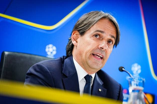 Champions League 2024-2025: press conference, PK, Pressekonferenz of FC Inter Milano Rotterdam - FC Inter Milano trainer Simone Inzaghi during the press conference of FC Inter Milano in preparation of the Champions League duel against Feyenoord at Stadion Feijenoord De Kuip on 4 March 2025 in Rotterdam, The Netherlands. Copyright: xYannickxVerhoevenx
