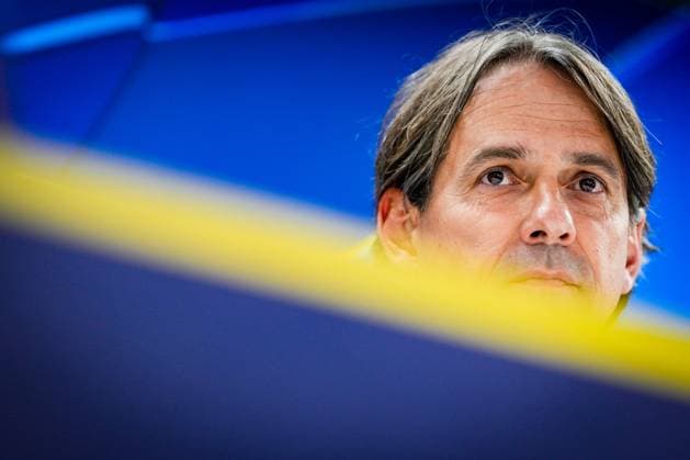 Champions League 2024-2025: press conference, PK, Pressekonferenz of FC Inter Milano Rotterdam - FC Inter Milano trainer Simone Inzaghi during the press conference of FC Inter Milano in preparation of the Champions League duel against Feyenoord at Stadion Feijenoord De Kuip on 4 March 2025 in Rotterdam, The Netherlands. Copyright: xYannickxVerhoevenx
