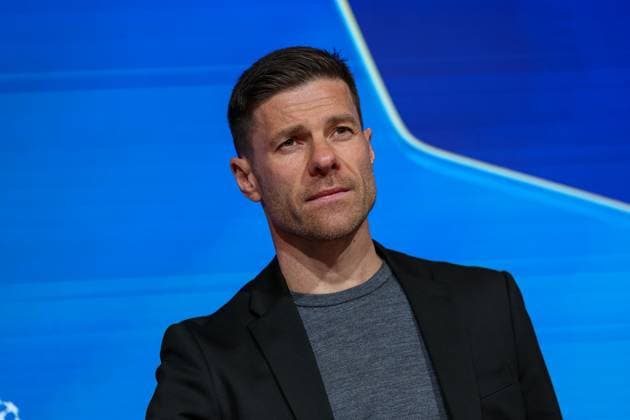 Xabi Alonso Bayer 04 Leverkusen, Head coach at the press conference, GER, International press conference, Bayer 04 Leverkusen, Football, UEFA Champions League, Round of 16 first leg, 2024 2025 season, 04 03 2025, GER, International press conference, Bayer 04 Leverkusen, Football, UEFA Champions League, Round of 16 first leg, 2024 2025 season, 04 03 2025 Muenchen Copyright: xEibner-Pressefoto JennixMaulx EP_JML