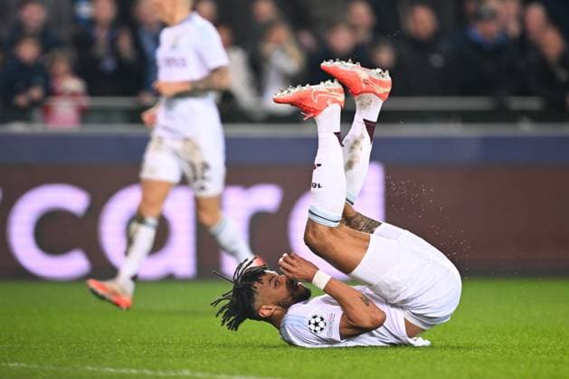Club Brugge v Aston Villa - UEFA Champions League BRUGGE, BELGIUM - MARCH 04 : Mings Tyrone defender of Aston Villa during the UEFA Champions League 2024 25 round of 16 match first round between Club Brugge and Aston Villa on March 4, 2025 in Brugge, Belgium, 04 03 2025 Brugge Belgium  Copyright: xTomasxSiskx