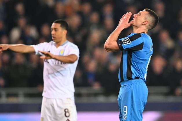 Club Brugge v Aston Villa - UEFA Champions League BRUGGE, BELGIUM - MARCH 04 : Jutgla Ferran forward of Club Brugge dejected during the UEFA Champions League 2024 25 round of 16 match first round between Club Brugge and Aston Villa on March 4, 2025 in Brugge, Belgium, 04 03 2025 Brugge Belgium  Copyright: xTomasxSiskx