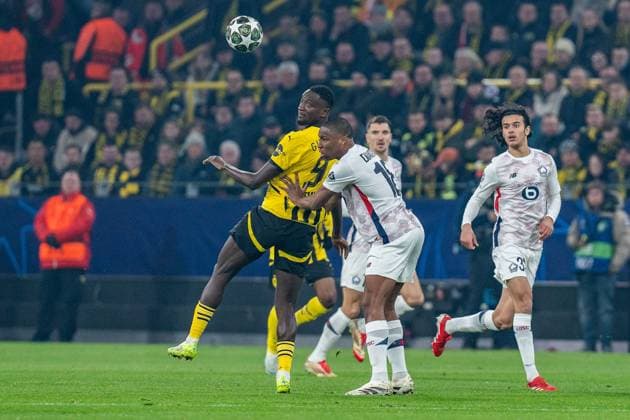 04 03 2025, Borussia Dortmund vs OSC Lille, UEFA Champions League, round of 16 first leg Serhou Guirassy Borussia Dortmund, 9 Copyright: xBahhoxKarax