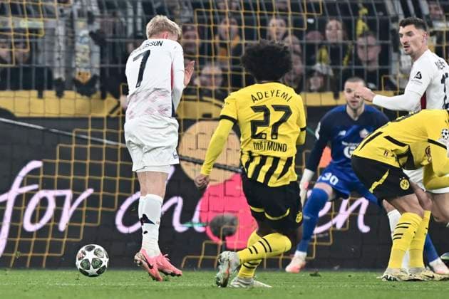 Karim Adeyemi Dortmund 27 scores the goal for 1 0 04 03 2025 Soccer, Champions League, Borussia Dortmund vs Lille OSC, Signal Iduna Park, Dortmund, Copyright: xpepphotox xHorstxMauelshagenx pep00321, pep_20250304_hm_6885