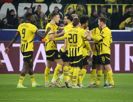 04 03 2025, xgrfx, Football UEFA Champions League, Borussia Dortmund Lille OSC v l Goal, Karim Adeyemi Borussia Dortmund DFL DFB REGULATIONS PROHIBIT ANY USE OF PHOTOGRAPHS as IMAGE SEQUENCES and or QUASI VIDEO Dortmund