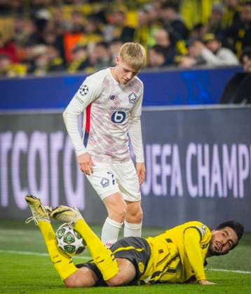 Dortmund, Germany 04th Mar 2025 Emre Can BvB Hakon Haraldsson Lille Borussia Dortmund Lille OSC 04 03 2025