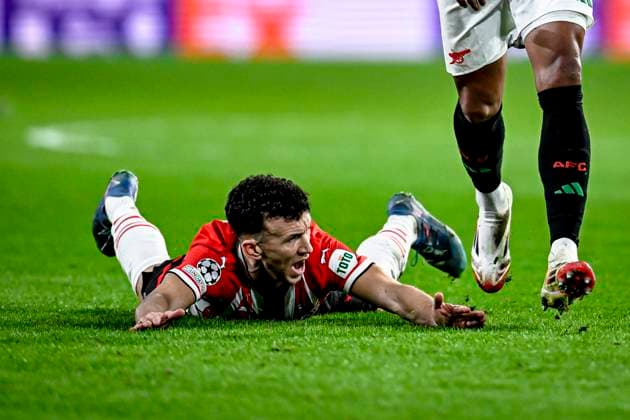 PSV midfielder Ivan Perisic , during the match PSV Arsenal at the Philips stadium for the UEFA Champions League Round of 16 1st leg season 2024 2025 in EINDHOVEN, Netherlands on 4 march 2025, photo by Stefan Koops EYE4images DeFodi Images