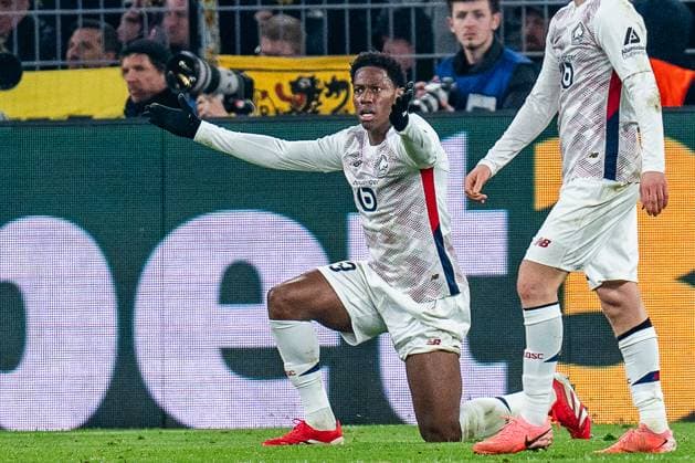 04 03 2025, Borussia Dortmund vs OSC Lille, UEFA Champions League, round of 16 first leg Jonathan David OSC Lille, 9 Copyright: xBahhoxKarax