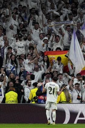 Cc Madrid 04 03 2025 - Champions League Real Madrid-Atletico Madrid foto Cesar Cebolla Image nella foto: esultanza gol Brahim Diaz 