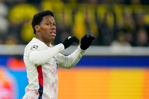 Jonathan David LOSC Lille looks on during the UEFA Champions League 2024 25 Round of 16 First Leg match between Borussia Dortmund and LOSC Lille at Signal Iduna Park on March 4, 2025 in Dortmund, Germany