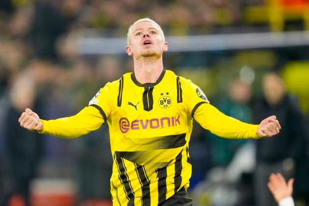 Julian Ryerson Borussia Dortmund gestures during the UEFA Champions League 2024 25 Round of 16 First Leg match between Borussia Dortmund and LOSC Lille at Signal Iduna Park on March 4, 2025 in Dortmund, Germany