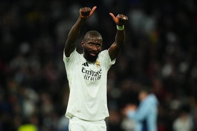 ESP: Real Madrid v Atletico de Madrid. UEFA Champions League match. Round of 16. Fist Leg. Antonio Rudiger of Real Madrid during the UEFA Champions League match, Round of 16, first leg, between Real Madrid and Atletico de Madrid played at Santiago Bernabeu Stadium on March 4, 2025 in Madrid Spain. kpng Copyright: xBaguxBlancox xPRESSINPHOTOx PS_250304_UCL_RMA_ATL_066