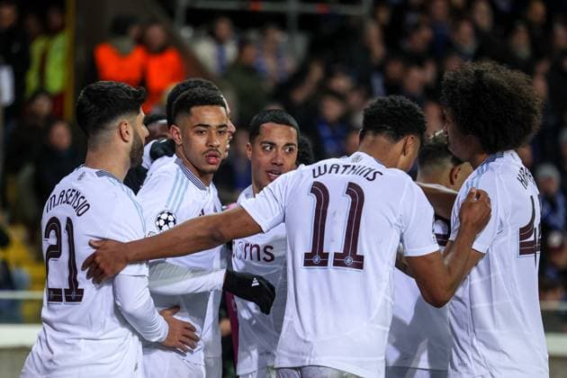 Bruges,Belgium,March 4th,2025: Rogers (27 Aston Villa) in action celebrating during the UEFA Champions League football match between Club Brugge vs Aston Villa at Jan Breydelstadion,Bruges on March 4th, 2025 (Joao Bravo SPP) Copyright: xJoaoxBravoxx xSPPx spp-en-JoBr-JBF-7691