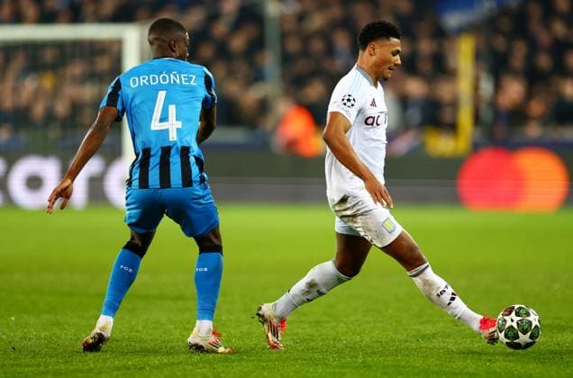 Ollie Watkins of Aston Villa. Club Brugge v Aston Villa, UEFA Champions League, Round of 16, First Leg, Football, Jan Breydel Stadium, Brugge, Belgium - 04 Mar 2025 EDITORIAL USE ONLY No use with unauthorised audio, video, data, fixture lists, club league logos or live services. Online in-match use limited to 120 images, no video emulation. No use in betting, games or single club league player publications. Copyright: xJamesxMarsh Shutterstockx 15176976ci