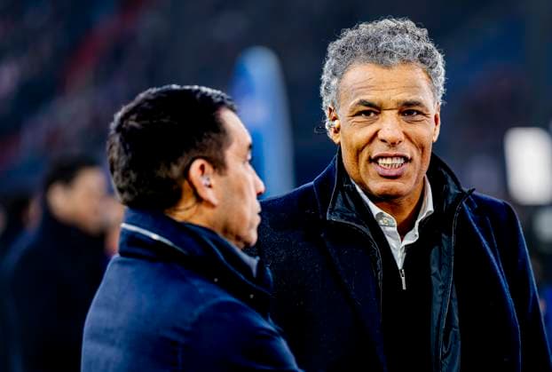Pierre van Hooijdonk during the match Feyenoord Inter at the Stadium De Kuip for the UEFA Champions League Round of 16 1st leg season 2024 2025 in ROTTERDAM, Netherlands on 5 march 2025, photo by Marcel van Dorst EYE4images DeFodi Images