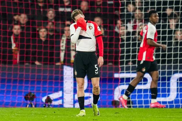 UEFA Champions League: Feyenoord v FC Inter Milan Rotterdam - Gijs Smal of Feyenoord during the 1st leg of the round of 16 of new format of the Champions League 2024 2025. The match is set between Feyenoord and FC Inter Milan at Stadion Feijenoord De Kuip on 5 March 2025 in Rotterdam, The Netherlands. Copyright: xRenexNijhuisx