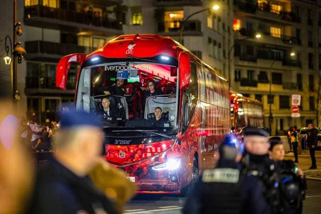 Paris Saint-Germain v Liverpool Champions League 05 03 2025. Liverpool arrive during the Champions League match between Paris Saint-Germain and Liverpool at Parc des Princes, Paris, France on 5 March 2025. Editorial use only , Copyright: xNigelxKeenex PSI-21574-0006
