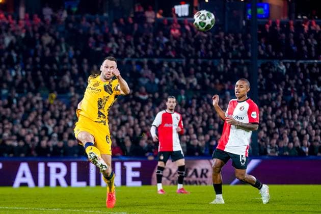 ROTTERDAM, 05-03-25, Stadium de Kuip, Champions League, 2024 2025, Feyenoord - Feyenoord Inter Milan, Inter Milan player Stefan De Vrij Feyenoord Inter Milan  x28179454x Copyright: