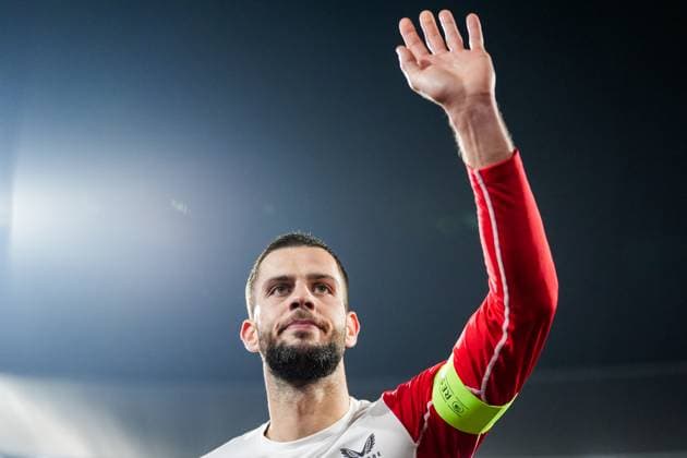 UEFA Champions League: Feyenoord v FC Inter Milan Rotterdam - David Hancko of Feyenoord during the 1st leg of the round of 16 of new format of the Champions League 2024 2025. The match is set between Feyenoord and FC Inter Milan at Stadion Feijenoord De Kuip on 5 March 2025 in Rotterdam, The Netherlands. Copyright: xRenexNijhuisx