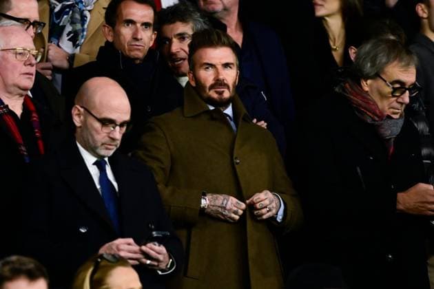 Sport Bilder des Tages FOOTBALL : PSG vs Liverpool - Ligue des Champions - 05 03 2025 David Beckham attends the UEFA Champions League match between Paris Saint Germain and Liverpool FC at Parc Des Princes on March 05 , 2025 in Paris, France. ( Photo by Dante Badano PsnewZ ) - ParisFrance  Copyright: xDantexBadanox