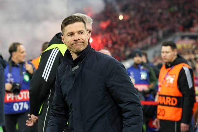 Xabi Alonso Bayer 04 Leverkusen, Head Coach , GER, FC Bayern Muenchen vs Bayer 04 Leverkusen, Football, UEFA Champions League, Round of 16, First leg, 2024 2025 season, 05 03 2025, GER, FC Bayern Muenchen vs Bayer 04 Leverkusen, Football, UEFA Champions League, Round of 16, First leg, 2024 2025 season, 05 03 2025 Muenchen Copyright: xEibner-Pressefoto JennixMaulx EP_JML