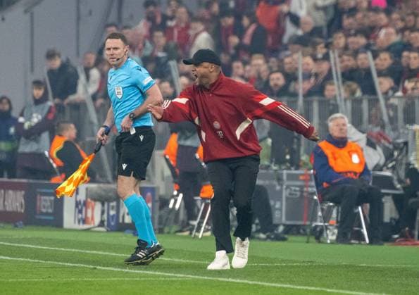Soccer, Men, Season 2024 2025, Champions League Round of 16, First leg , FC Bayern München Bayer Leverkusen, Coach Vincent Kompany FC Bayern , 05 03 2025, Copyright: xMatthiasxKochx