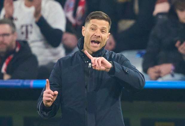 Xabi Alonso, Trainer, headcoach teammanager Leverkusen in the round of 16 first leg match FC BAYERN MUENCHEN - BAYER 04 LEVERKUSEN of football UEFA Champions League in season 2024 2025 in Munich, Mar 5, 2025 , FCB, x.Spieltag, München