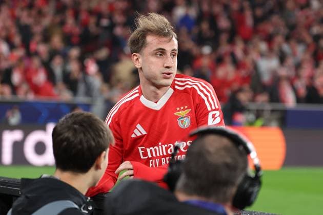 Portugal, Estadio do SL Benfica Lisbon 05 March 2025 Uefa Champions League phase 2024 25 Round of 16 S L Benfica FC Barcelona v l , Kerem Aktürkoglu S L Benfica disappointed, disappointed looking, dissapointed, sad, frustrated, frustrated, frustrated Copyright: JoaquimxFerreira