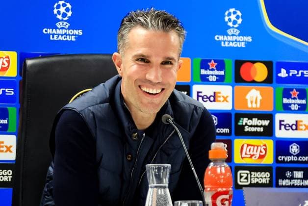 ROTTERDAM, 5-3-25, Stadium de Kuip, Champions League, 2024 2025, Feyenoord - Feyenoord Inter Milan, press conference, PK, Pressekonferenz Feyenoord trainer Robin van Persie Feyenoord Inter Milan  x28180415x Copyright: