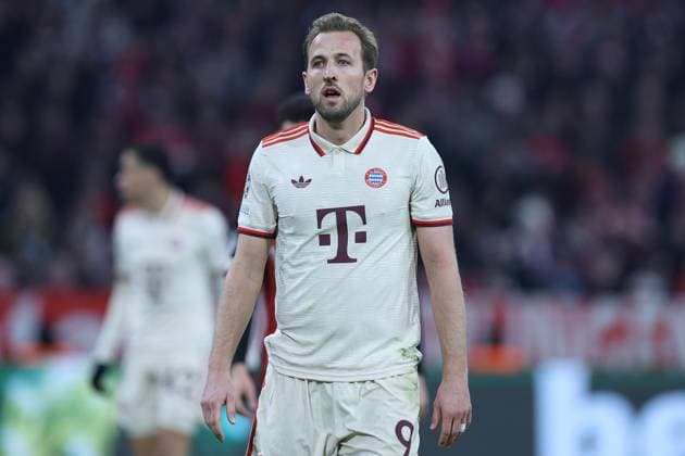 Soccer UEFA Champions League Round of 16 FC Bayern Munich Bayer 04 Leverkusen on 05 03 2025 at the Allianz Arena in Munich Harry Kane Munich xMSx