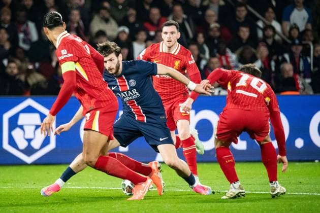 FOOTBALL : Paris SG vs FC Liverpool - Ligue des Champions - 8e de Finale aller - 05 03 2025 Khvicha Kvaratskhelia (Paris SG) ParisFrance  Copyright: xBaptistexAutissierx