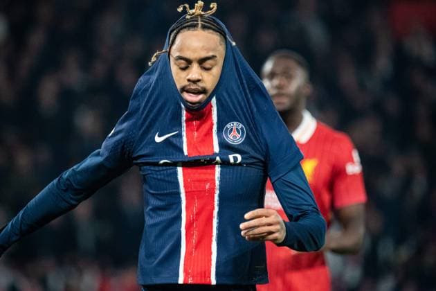 FOOTBALL : Paris SG vs FC Liverpool - Ligue des Champions - 8e de Finale aller - 05 03 2025 Bradley Barcola (Paris SG) ParisFrance  Copyright: xBaptistexAutissierx