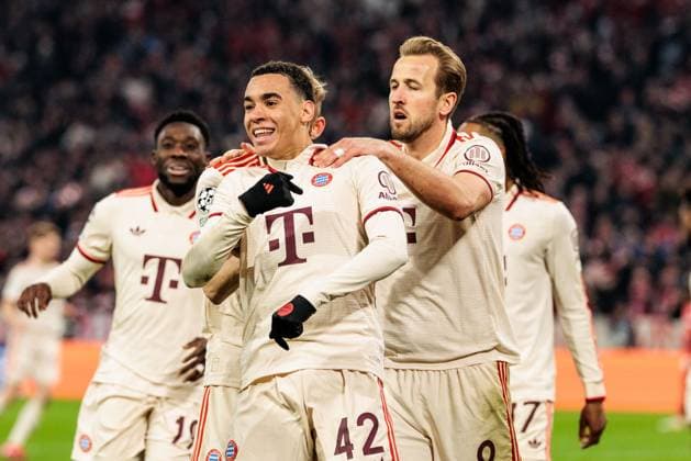 UEFA Champions League, FC Bayern Munich Bayer 04 Leverkusen 05 03 2025 Jamal Musiala FC Bayern Munich, 42 UEFA Champions League round of 16 first leg, FC Bayern Munich Bayer 04 Leverkusen Munich, Allianz Arena on 05 03 2025 Copyright: xBEAUTIFULxSPORTS Wunderlx