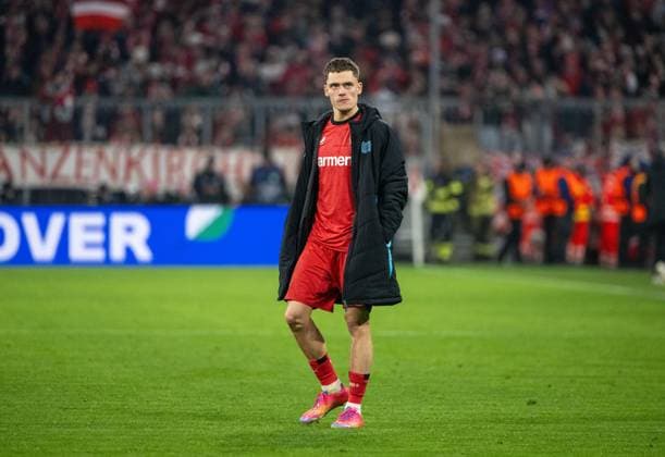 Soccer, Men, Season 2024 2025, Champions League Round of 16, First leg , FC Bayern München Bayer Leverkusen, Florian Wirtz Bayer Leverkusen , Disappointment after final whistle, 05 03 2025, Copyright: xMatthiasxKochx