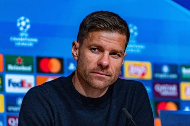 05 03 2025, FC Bayern Munich vs Bayer Leverkusen, UEFA Champions League, Round of 16 first leg Press conference with Xabi Alonso Bayer 04 Leverkusen, Head Coach Copyright: xBahhoxKarax