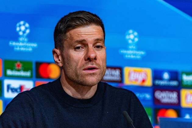 05 03 2025, FC Bayern Munich vs Bayer Leverkusen, UEFA Champions League, Round of 16 first leg Press conference with Xabi Alonso Bayer 04 Leverkusen, Head Coach Copyright: xBahhoxKarax