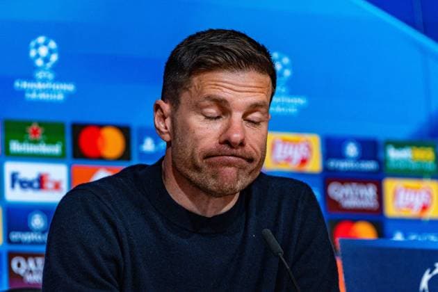 05 03 2025, FC Bayern Munich vs Bayer Leverkusen, UEFA Champions League, Round of 16 first leg Press conference with Xabi Alonso Bayer 04 Leverkusen, Head Coach Copyright: xBahhoxKarax