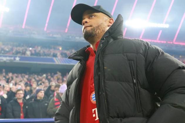 Coach Vincent Kompany FCB Portraet, Portrait, Stadium roof, Football FC Bayern Munich Bayer 04 Leverkusen UEFA Champions League 05 03 2025 Allianz Arena PHOTO Mladen Lackovic LakoPress