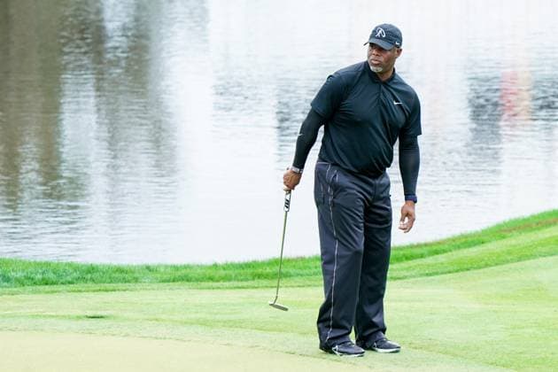 March 5, 2025, Orlando, Florida, USA: Former MLB, Baseball Herren, USA player Ken Griffey, Jr watches his putt on the 18th green during the Arnold Palmer Invitational presented by Mastercard Pro-Am at Bay Hill Club & Lodge. Orlando USA - ZUMAw109 20250305_fap_w109_006 Copyright: xDebbyxWongx