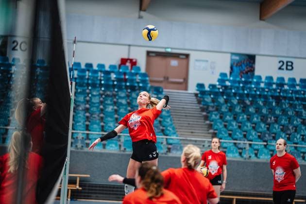 Volleyball Women Press event 1 Volleyball Bundesliga Women ETV Hamburger Volksbank Volleys 06 03 2025 City Sports venue State Germany
