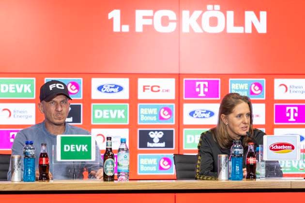 Press conference 1 FC Köln, 06 03 2025 Gerhard Struber and Britta Carlson at the press conference of 1 FC Köln, on 06 03 2025, RheinEnergie Stadion, Cologne Copyright: xBEAUTIFULxSPORTS Meuselx