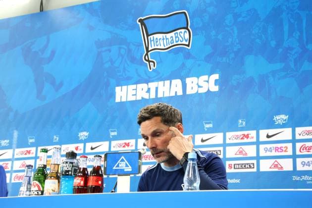 DEU, DFL, 2 FBL Hertha BSC, PK, 06 03 2025, Sportforum, Berlin, DEU, DFL, 2 FBL Hertha BSC, PK, im Bild Cheftrainer Stefan Leitl Hertha BSC Berlin DFL regulations prohibit any use of Photographs as image sequences and or quasi video Foto Juergen Engler nordphoto GmbH nordphotoxGmbHx xEngler nph00076