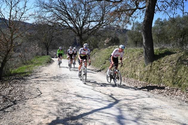 06-03-2025 Allenamento Strade Bianche 2025; 2025, Uae Team Emirates - Xrg; Pogacar, Tadej; Novak, Domen; Le Tolfe; 