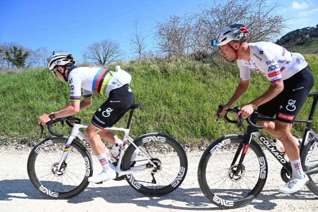 06-03-2025 Allenamento Strade Bianche 2025; 2025, Uae Team Emirates - Xrg; Pogacar, Tadej; Novak, Domen; Le Tolfe; 