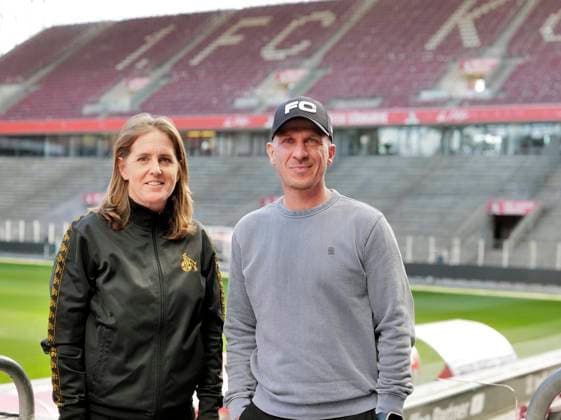 06 03 2025, xophax, Football Soccer Bundesliga Season 2024 2025 1 FC Köln, Press Conference Coach Coach Gerhard Struber and Womens Coach Britta Carlson , left DFL DFB REGULATIONS PROHIBIT ANY USE OF PHOTOGRAPHS as IMAGE SEQUENCES and or QUASI VIDEO Köln