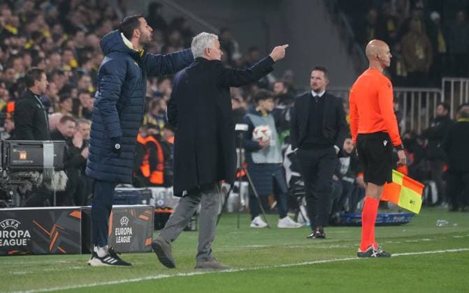 Coach Jose Mourinho of Fenerbahce SK during the UEFA Europa League 2024 25 Round of 16 First Leg match between Fenerbahce SK and Rangers FC at Ulker Sukru Saracoglu Stadium on March 6, 2025 in Istanbul, Turkey. Istanbul Turkey Copyright: xSeskimPhotox Fenerbahce-Rangers-060325 (50)