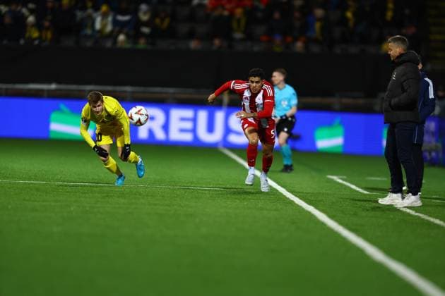 UEFA Europa leauge 2024 2025 Bodo Glimt Olympiakos Bodo 20250306 UEFA Europa leauge match between Bodo Glimt and Olympiakos at Aspmyra Stadium Photo Annika Byrde NTB Bodo Norge EDITORIAL USE ONLY RESTRICTED USE FOR BETTING COMPANIES  Copyright: xAnnikaxByrdex xNTBx