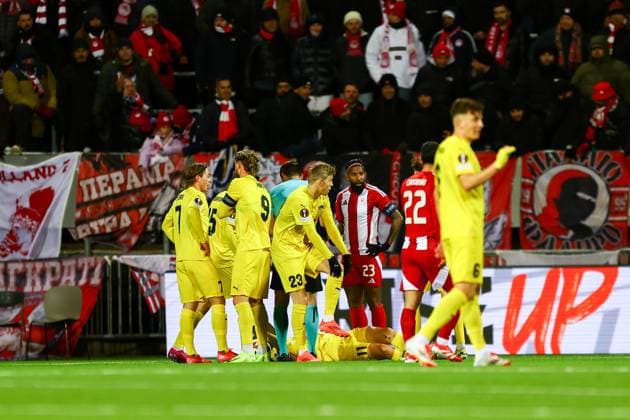 UEFA Europa leauge 2024 2025 Bodo Glimt Olympiakos Bodo 20250306 UEFA Europa leauge match between Bodo Glimt and Olympiakos at Aspmyra Stadium Photo Mats Torbergsen NTB Bodo Norge EDITORIAL USE ONLY RESTRICTED USE FOR BETTING COMPANIES  Copyright: xAnnikaxByrdex xNTBx