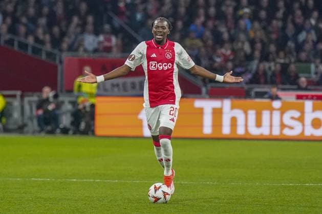 Football UEFA Europa League 2024 2025, round of 16 Ajax Amsterdam vs Eintracht Frankfurt Johan Cruijff ArenA Amsterdam, Netherlands Bertrand TraorÃ Traore Ajax Amsterdam, 20 Copyright: xJOERANxSTEINSIEKx