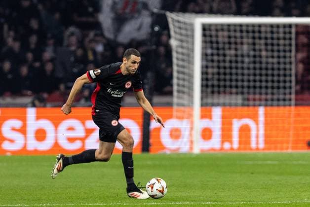 UEFA Europa League Ajax Amsterdam Eintracht Frankfurt 06 03 2025 Ellyes Skhiri Eintracht Frankfurt, 16 UEFA Europa League Ajax Amsterdam Eintracht Frankfurt Johan Cruijff Arena, Amsterdam 06 03 2025 Copyright: xBEAUTIFULxSPORTS Buriakovx